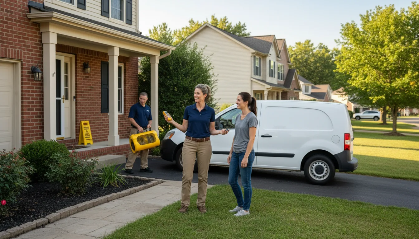 Residential water damage restoration in Mineral Point, PA